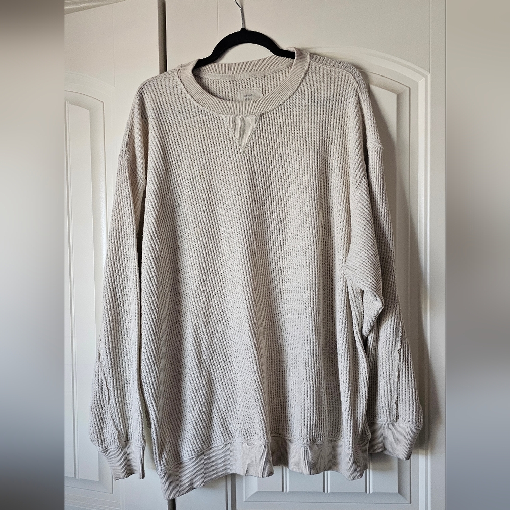 Aerie Waffle Knit Oversized Shirt Size XL